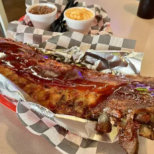 Full Rack of Ribs with 2 Sides