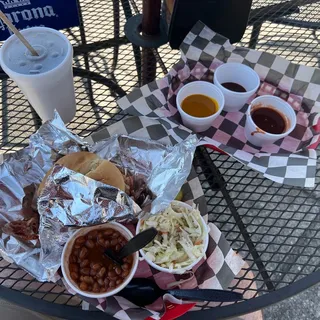 Pulled Pork Sandwich with 2 Sides