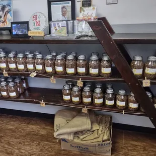 Large variety of coffee beans