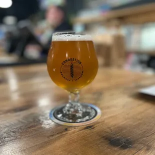 a glass of beer