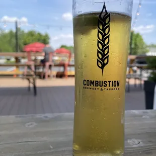a glass of beer