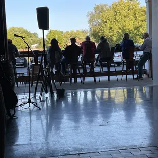 outside