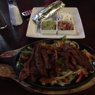 steak and vegetables