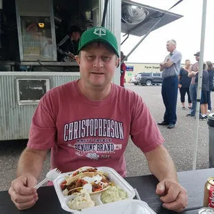 My husband enjoying his meal!