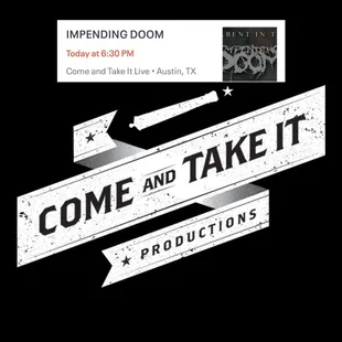 Dropped off my son and son in law for the Impending Doom concert.