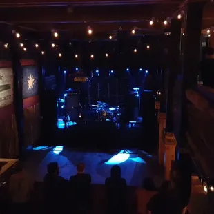 View of stage from second-floor balcony