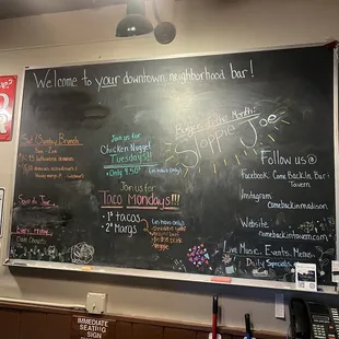 a blackboard with a lot of writing on it