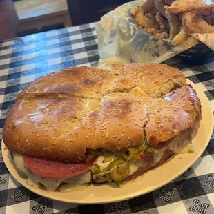 Muffuletta Side and Onion Rings