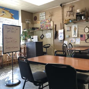 Dining area and cashier