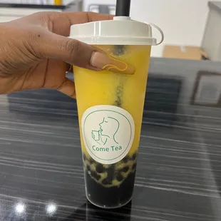 Mango Boba tea