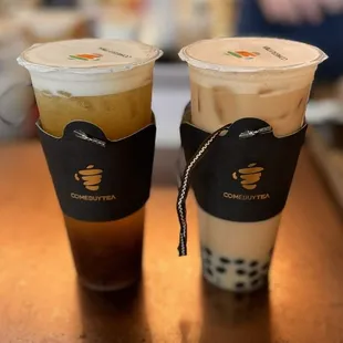 ComeBuyTea milk tea and Osmanthus oolong milk tea