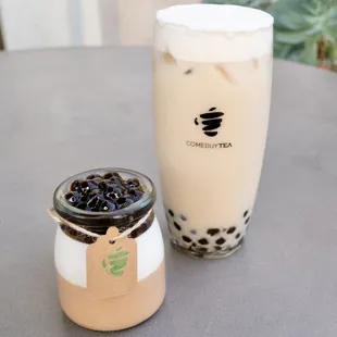 ing beats the heat than the perfect combination of #comebuytea&apos;s milk tea and panna cotta.