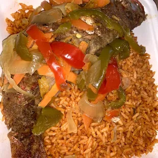Jollof with escovitch