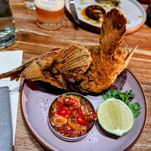 Fried Red Snapper Tacos