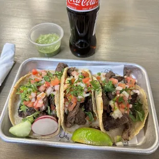 two tacos and a coke