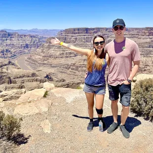 Two kids at the Grand Canyon