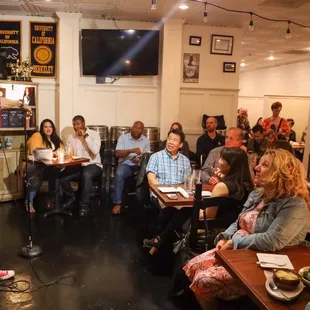 a man speaking into a microphone