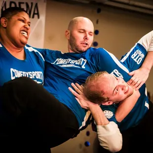 Fast paced improv games based on your suggestions--you never know what these players will come up with!