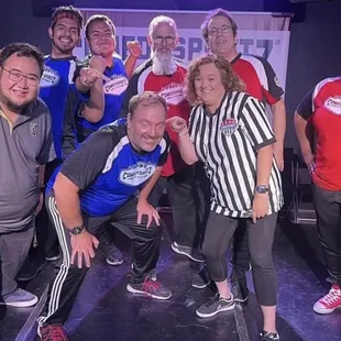 a group of people posing for a picture