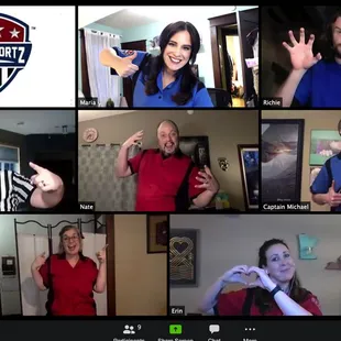 a group of people on a video call