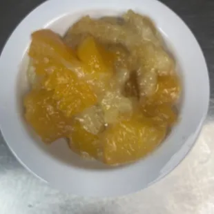 Peach cobbler! Best ever!