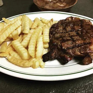 12oz ribeye &amp; fries