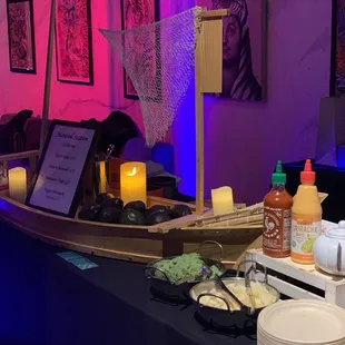 Sushi hand roll station