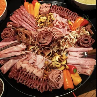 Charcuterie meat platter