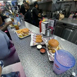 #3 Three Comet Sliders   French Fries Unsweetened Iced Tea Soft Drink
