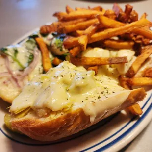 Spinach artichoke sandwich