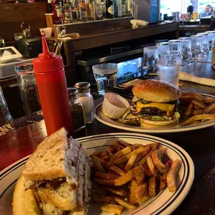 Reuben Sandwich and Big Boss Burger