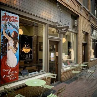 outside of a coffee shop