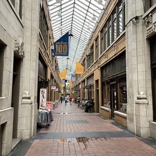 a walkway in a shopping mall