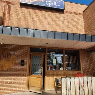 the front of the restaurant