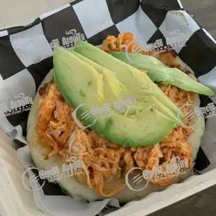 Chicken Arepa with Avocado.