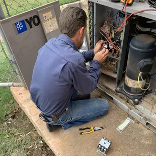 Replacing a 3 phase contacts on a York ac after a lightning storm