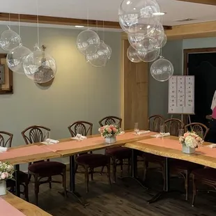 a table set for a banquet