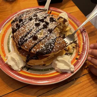 Chocolate chip pancakes