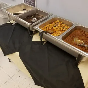 Taco Bar Set Up for a small office lunch