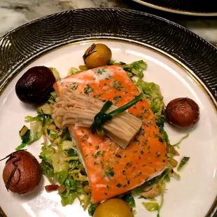 Oven poached Scottish salmon