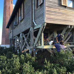 Building platform for outdoor unit.