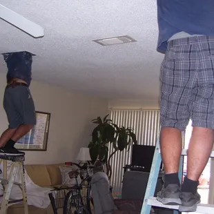 Insulating refrigerant lines.