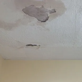 Water damage in the kitchen ceiling