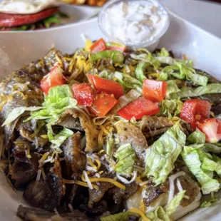 Gyro pierogi platter