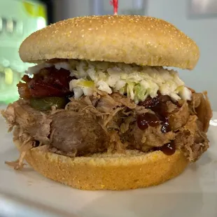 Pulled pork sandwich
