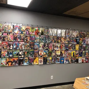 Wall of comics for sale