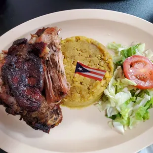 Pernil with mofongo