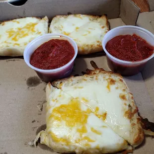 Garlic cheesy bread - yum!
