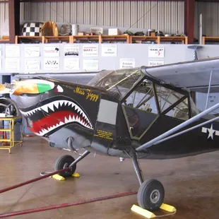 Yes she flies and you can go up in her too!! Note all the other items in the background.