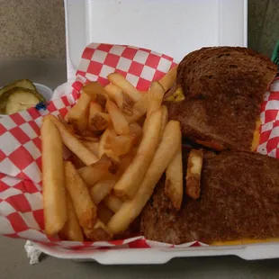 Grilled cheese special on wheat! Yum